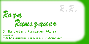 roza rumszauer business card